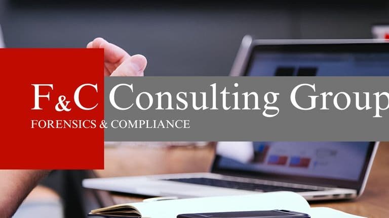 Logo of F&C Consulting Group, emphasizing their role in compliance and investigations in Latin America’s whistleblowing landscape.