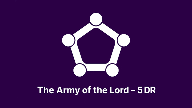 "The Army of the Lord - 5 Distinct Roles symbol, empowering believers to embrace their divine purpose."